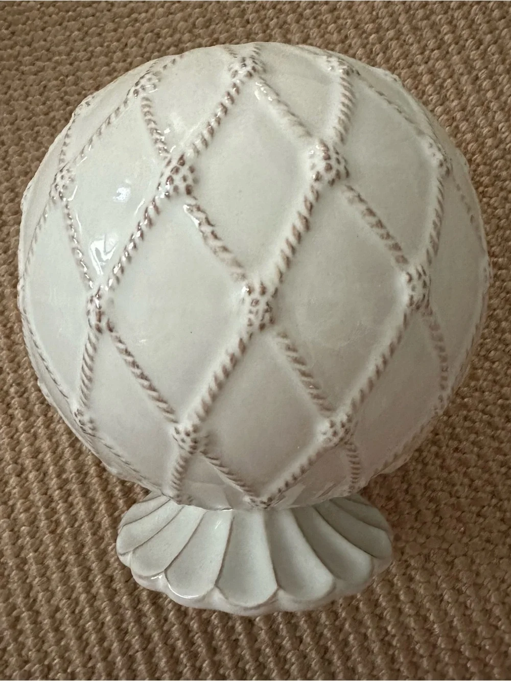 Juliska Jardins du Monde Whitewash Ceramic Rose Bowl 6”
